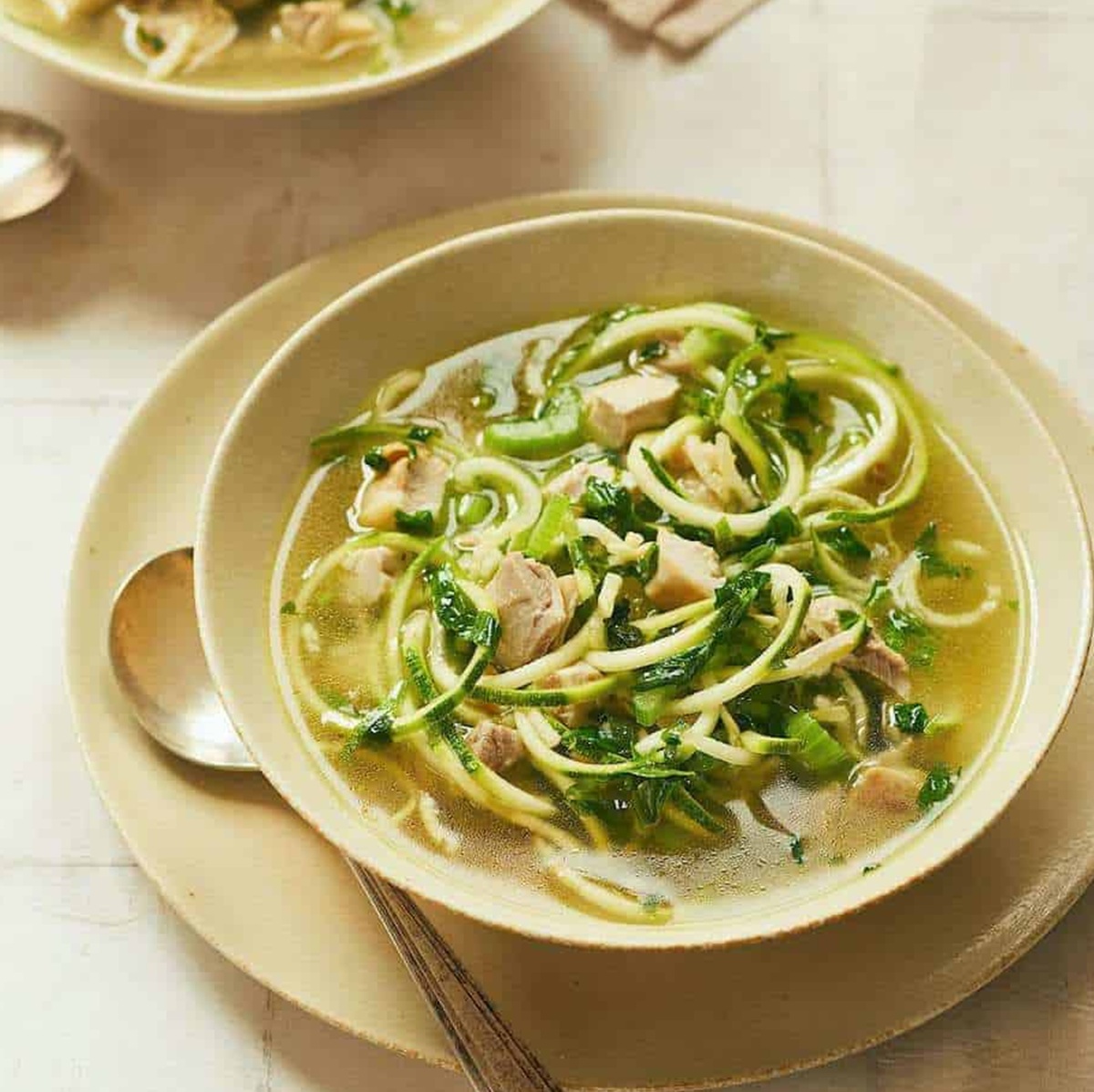 Bone Broth & Zucchini Noodles Soup