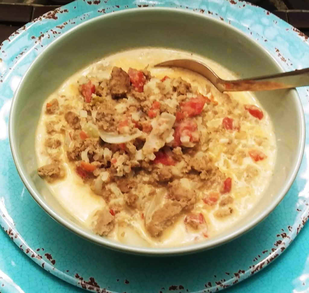 Creamy Keto Taco Soup with Ground Beef