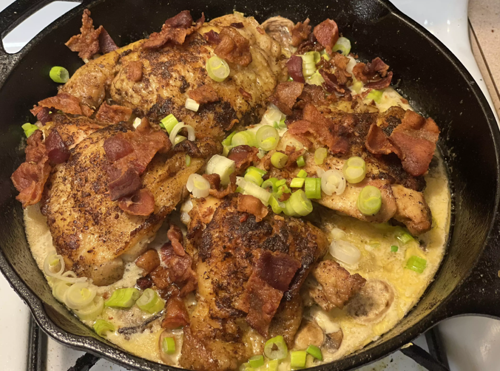 Keto Smothered Chicken Thighs