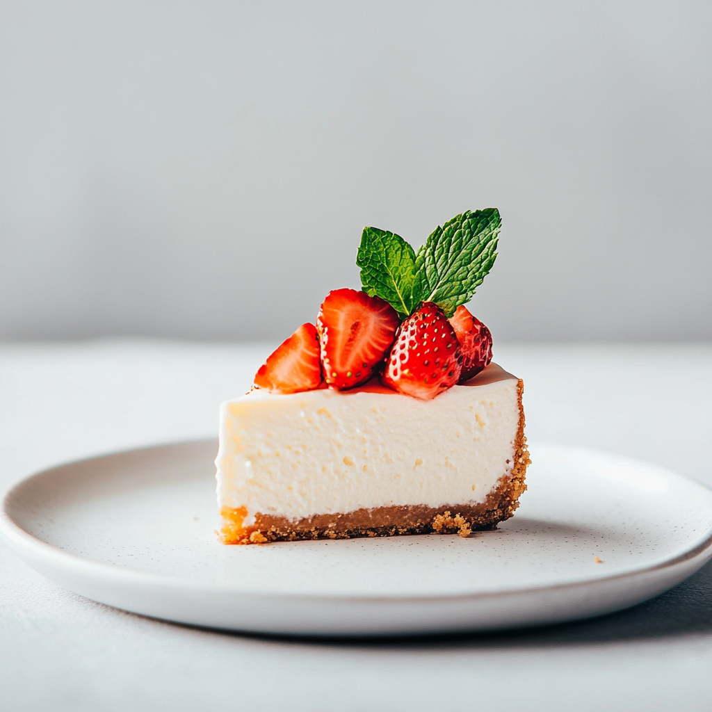 Keto Cottage Cheese Cheesecake Slice